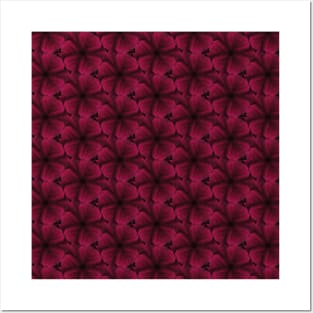 Pink Flower Geometric Pattern Posters and Art